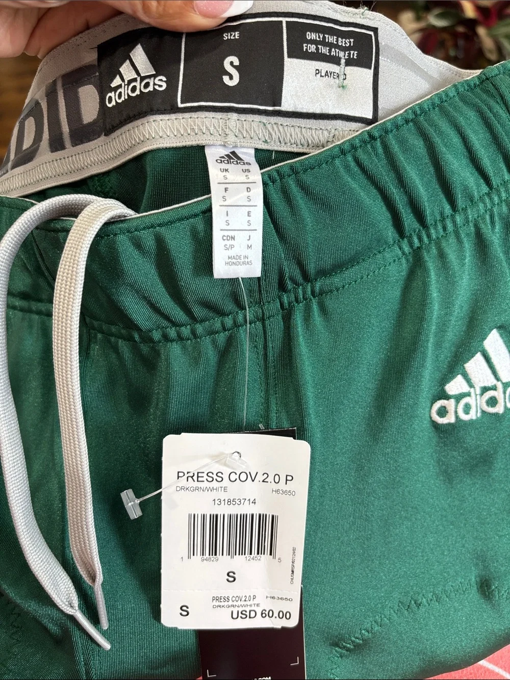 Adidas green Football performance shorts size S